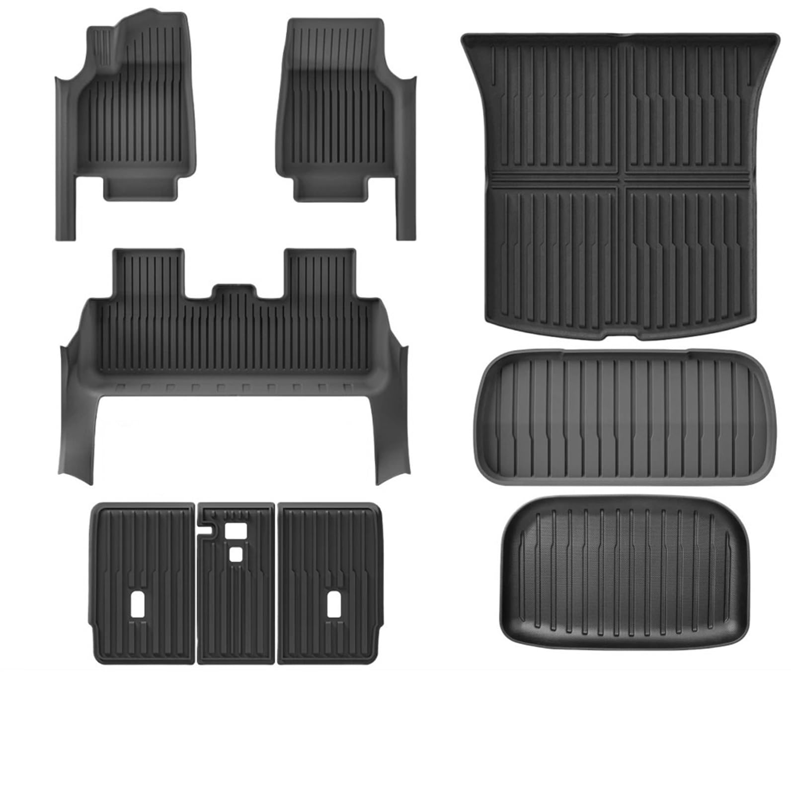 Pour Le Nouveau Modèle Tesla Y Juniper 2025 + Tapis De Sol Et Doublure De Chargement En TPE, Tapis De Cofe Toutes Saisons, Tapis De Dossier De Doublure De Sol