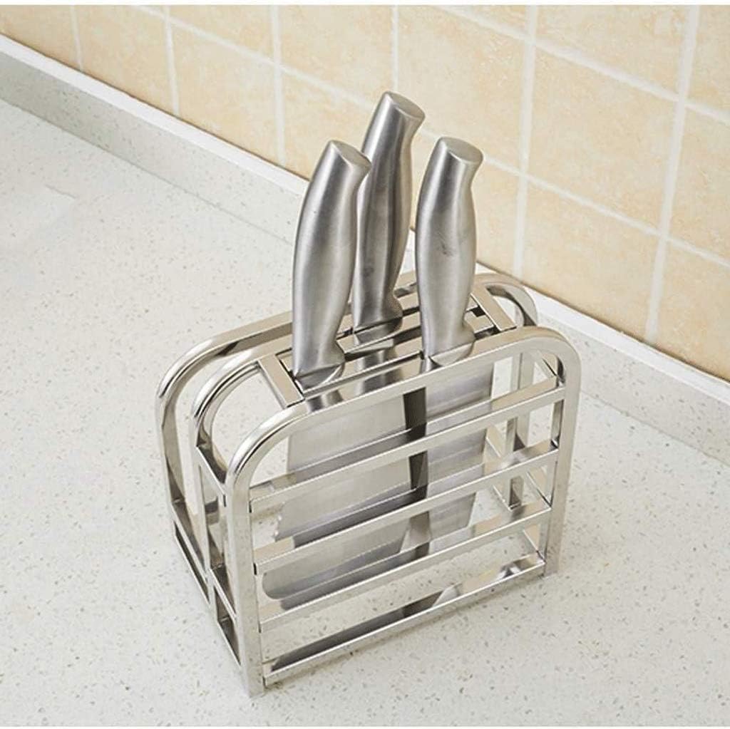Kitchen Stainless Steel Cutting Board Holder Knife Block Tools Organizer Storage Rack