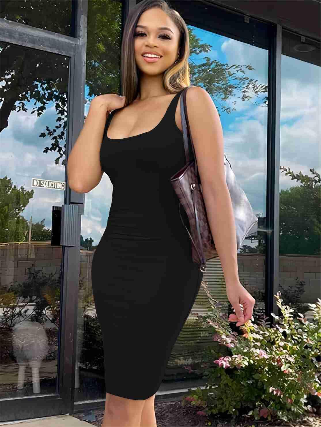 Mrskoala Women Midi Tank Dresses Sexy Club Casual Dress Summer - Image 4