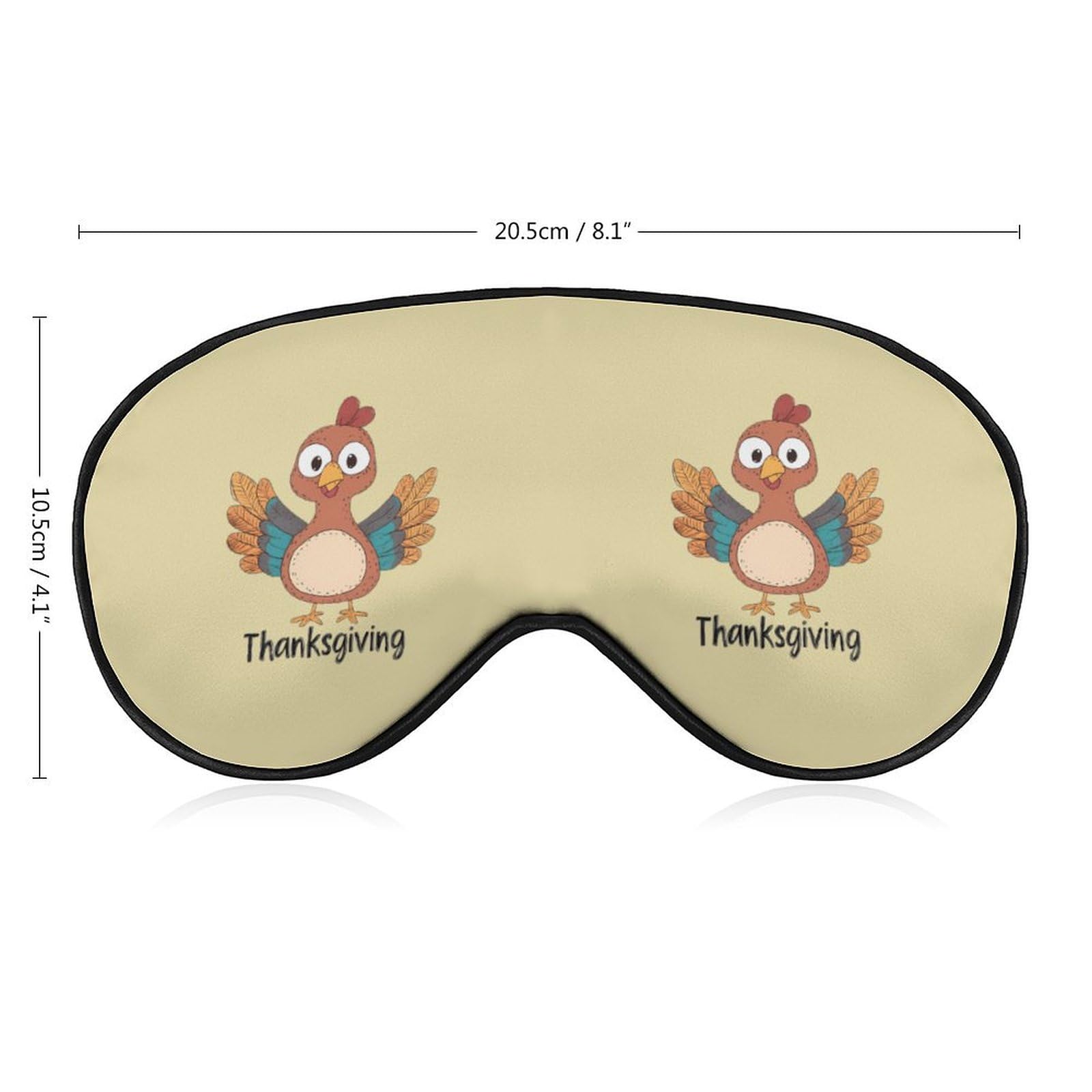 Thanksgiving Cute Turkey Sleep Mask Eye Shade Cover Adjustable Strap for Travel Lunch Break Women Men
