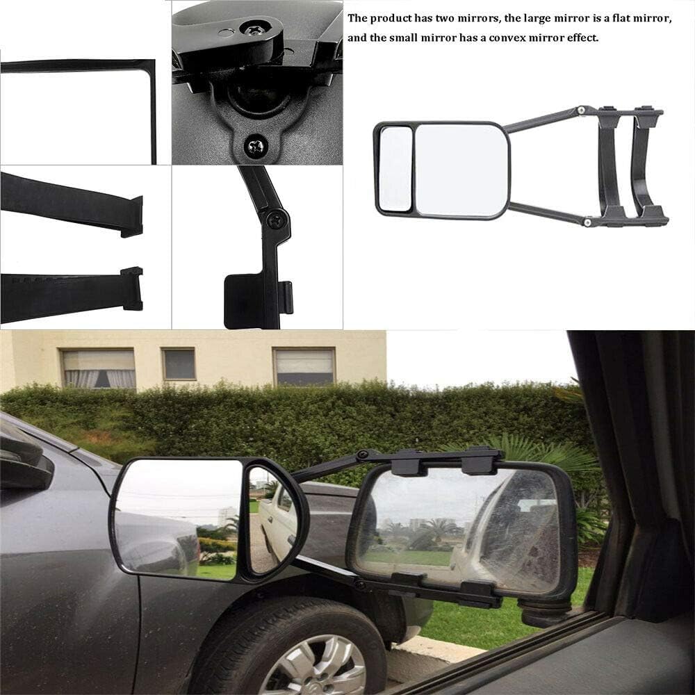 1 Paia Rimorchio Specchi di Rimorchio, Specchi di Estensione Regolabili per Rimorchio Auto, Caravan, Camper, Regolabili Clip-on Specchi di Rimorchio
