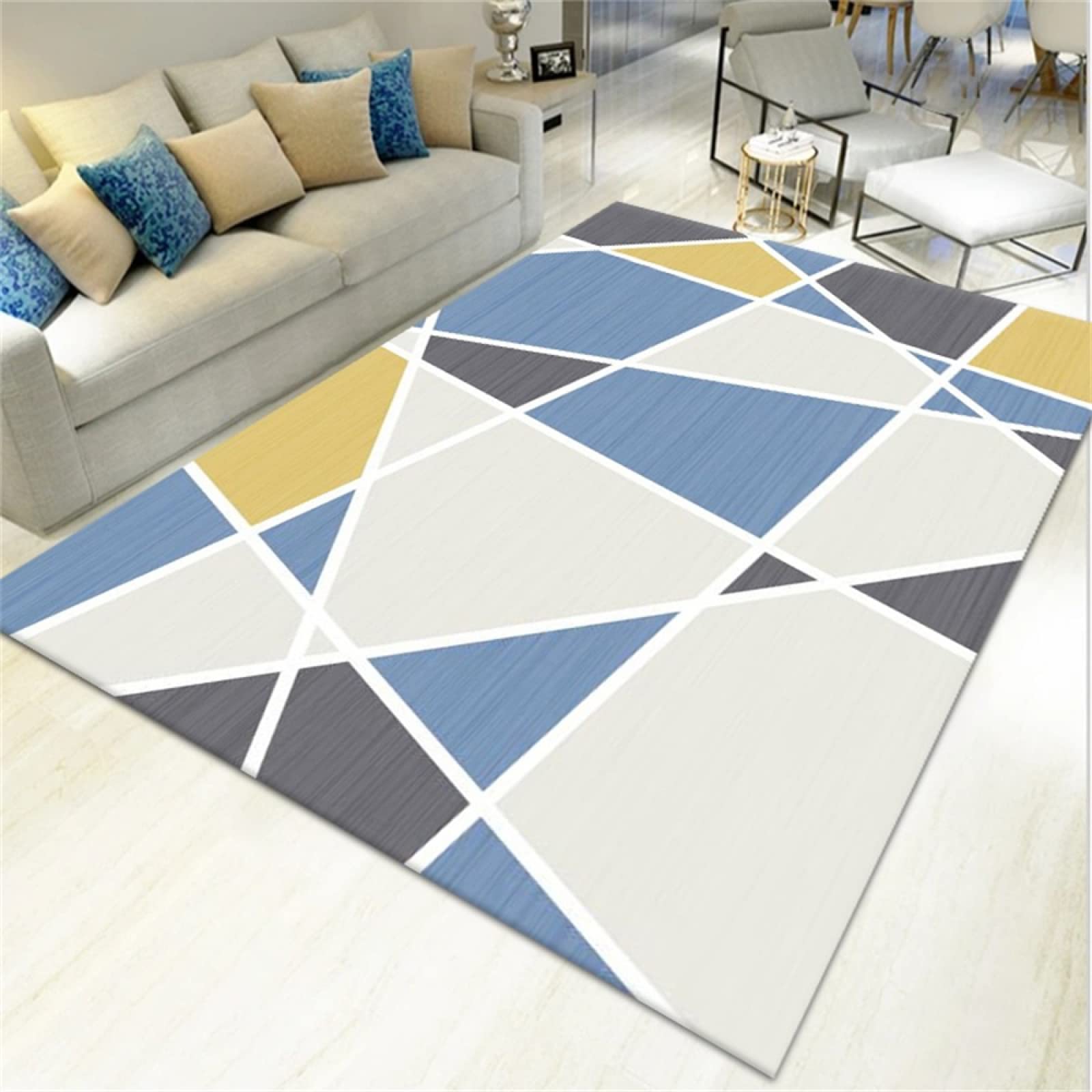 Tapis chambre ado fille et salon multicolore pour espace de vie