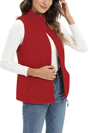 Xeoxarel Women's Fleece Vest with 6 Pockets