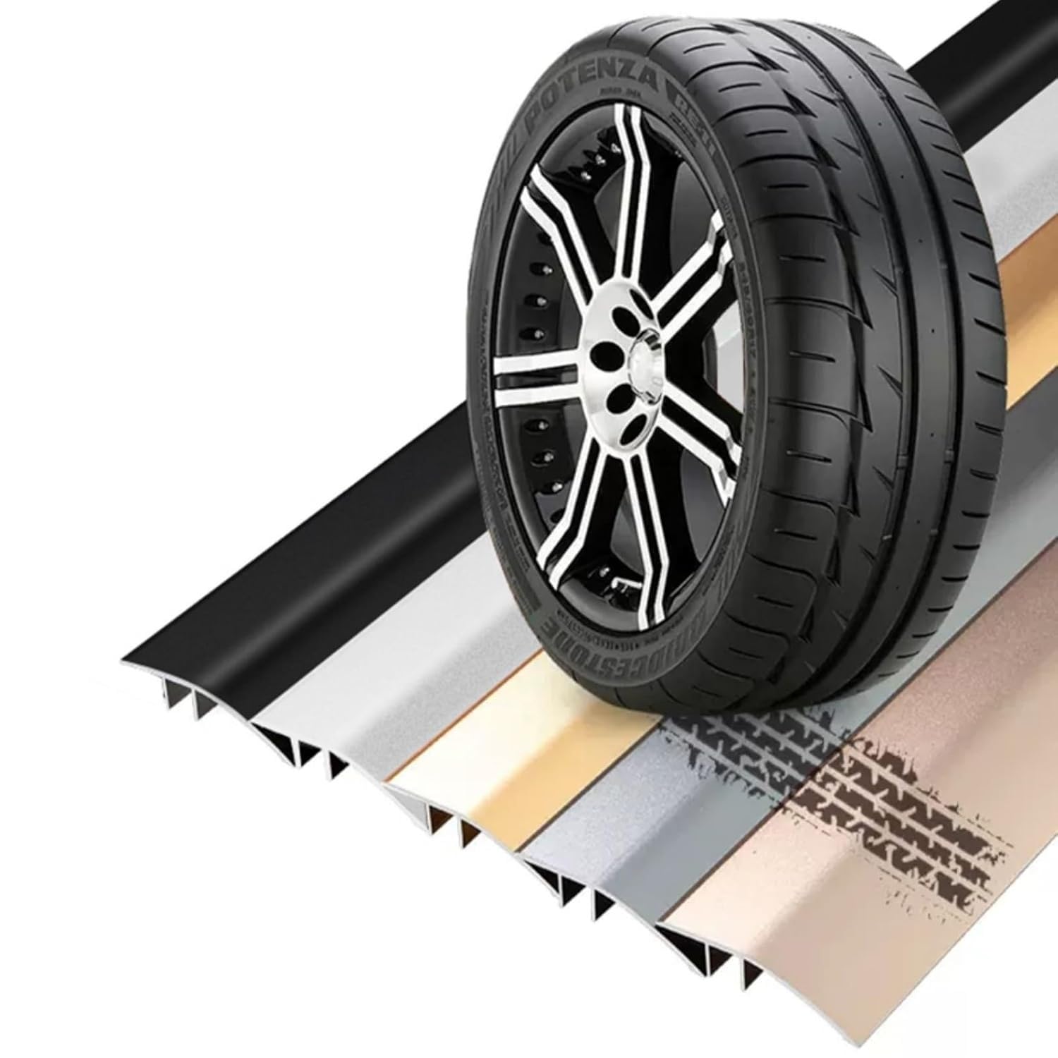 Aluminium Übergangsprofil 2x135cm Türschwelle Höhenausgleich Ausgleichsprofil für Laminat/Parkett & Fliesen Wasserdicht Korrosionsbeständig für Türdurchgänge Innenbereich(Gold,Breite: 43mm)