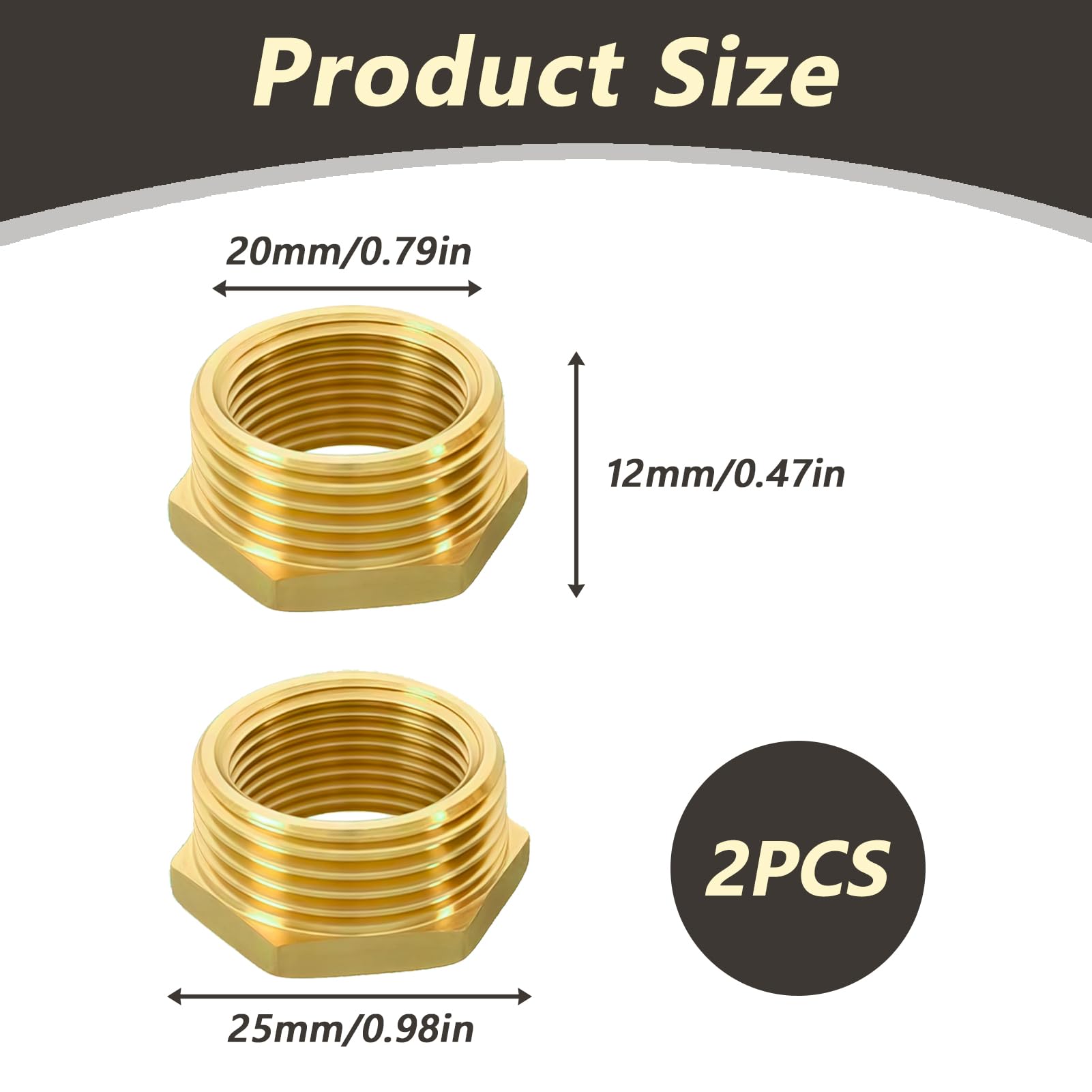 Riduttore Filettato Maschio Da 3/4 Pollice A 1/2 Pollice Femmina In Acciaio Inox - Foto 3