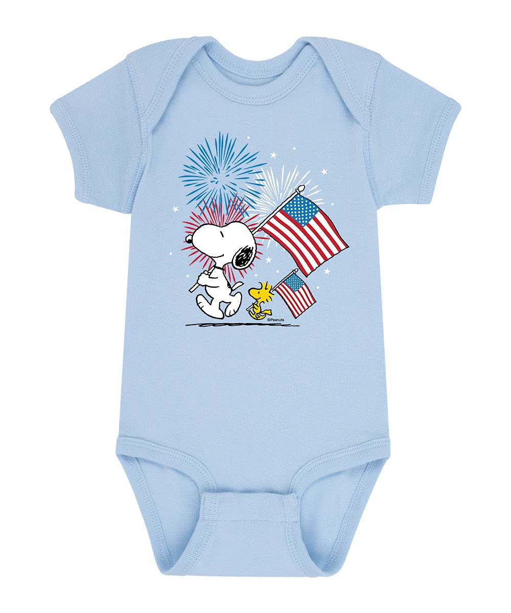 Peanuts - Snoopy Woodstock Flags - Infant One Piece - Size 6 Months