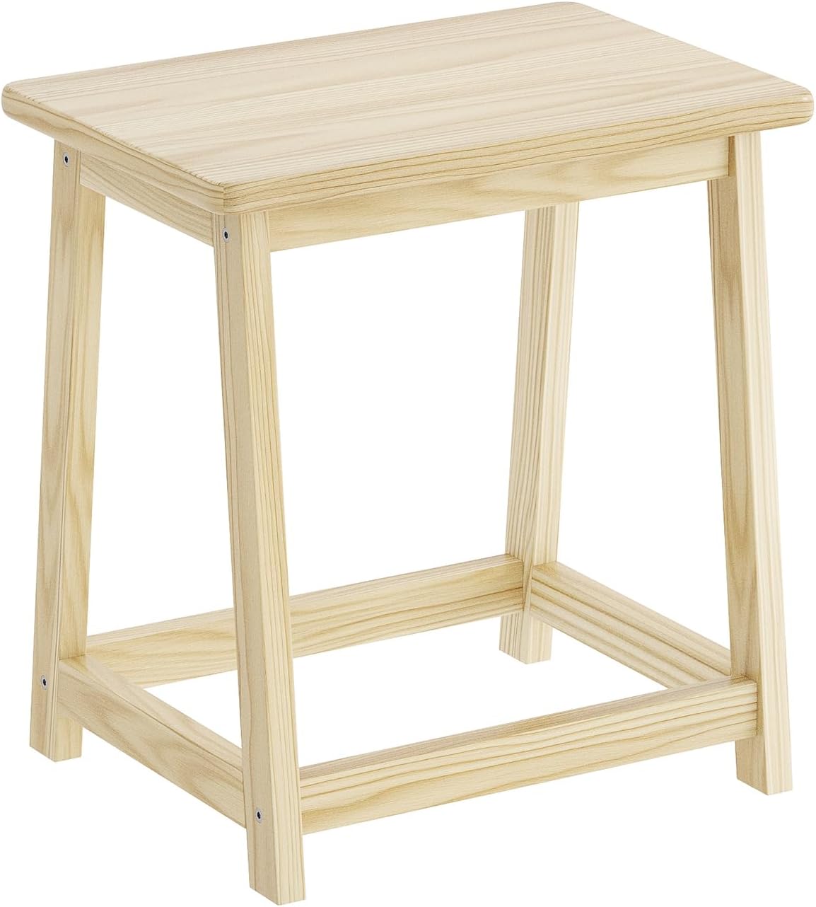 Wooden End Table Side Table Tall Seat Stool Dining Piano Stool wooden Plant Stand indoor bedside table Nightstand Plant Table Flower Pot Stand for Living Room Bathroom Bedroom Kitchen (Natural)