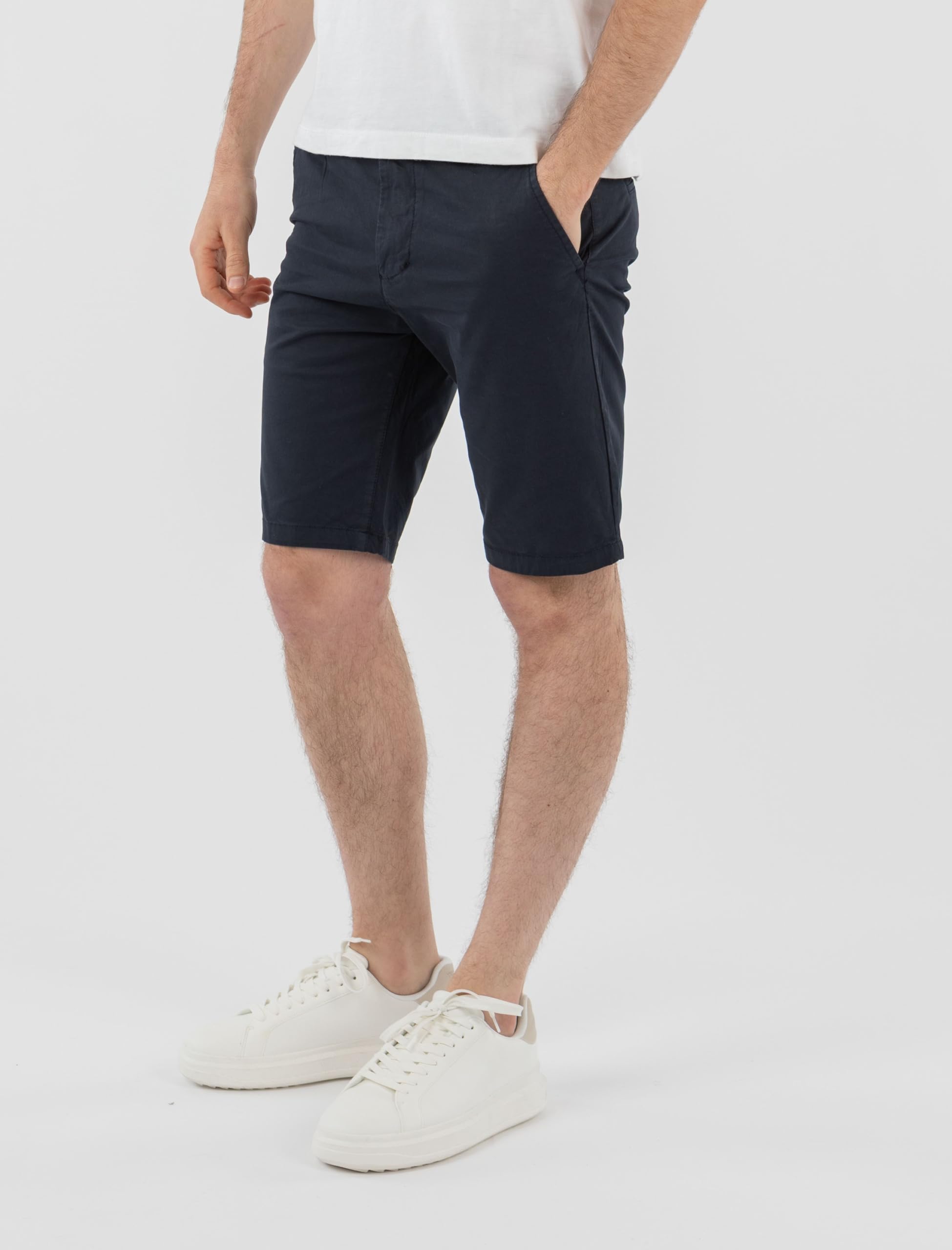 TONY BACKER Pantaloncini Corti Uomo Chino Bermuda Tinta Unita Cotone 1633