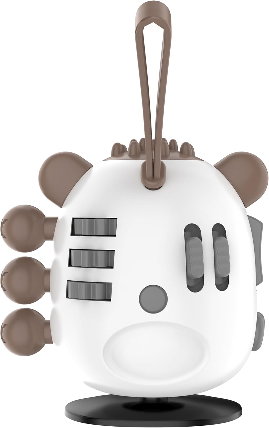 Fidget Toy Cubes with Cute Ears - Stress Relief for All Ages, Ideal for Office, School, and Home (Brown/White) image 2