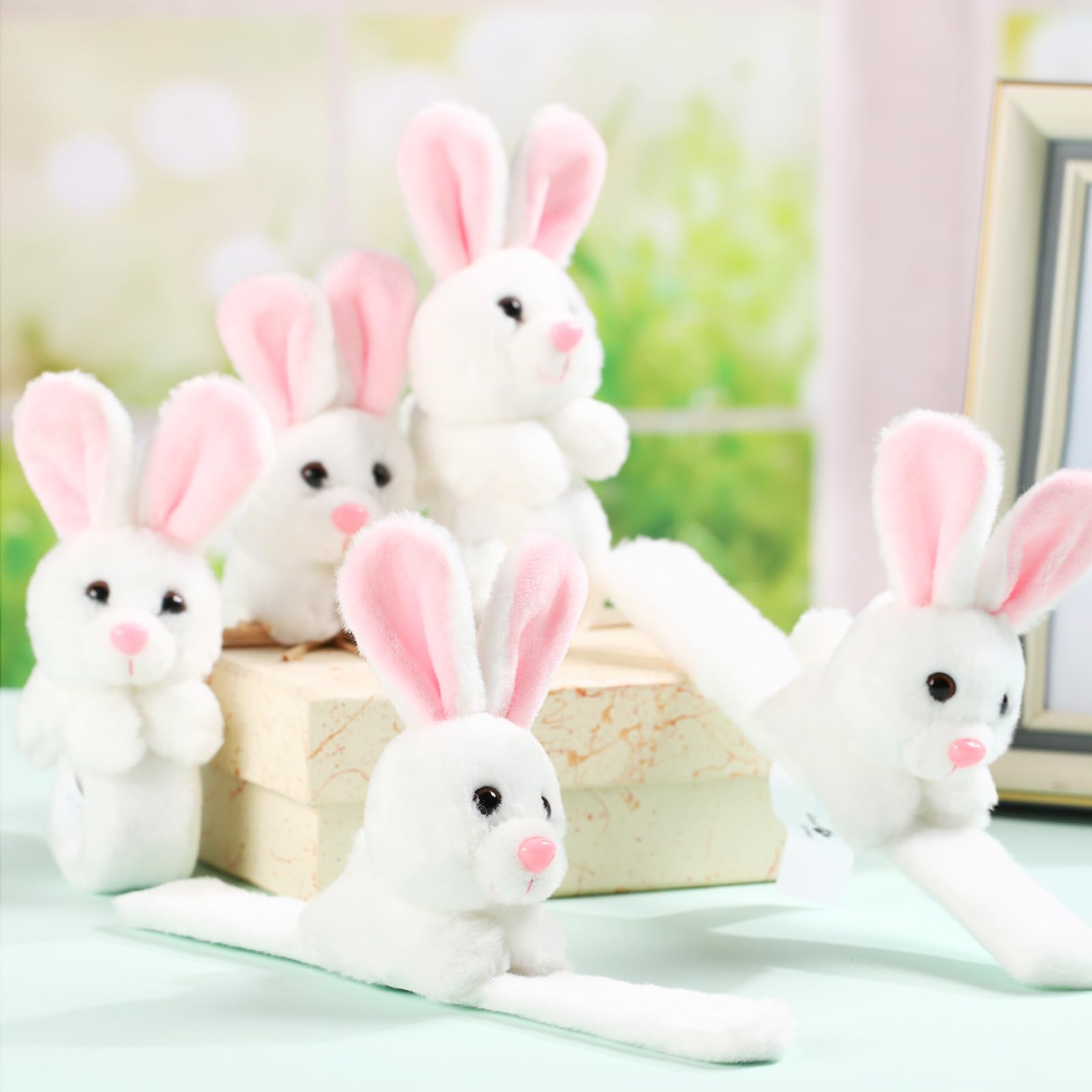 Amazon.com: Lenwen 8 Pcs Rabbit Stuffed Animals Slap Bracelets for