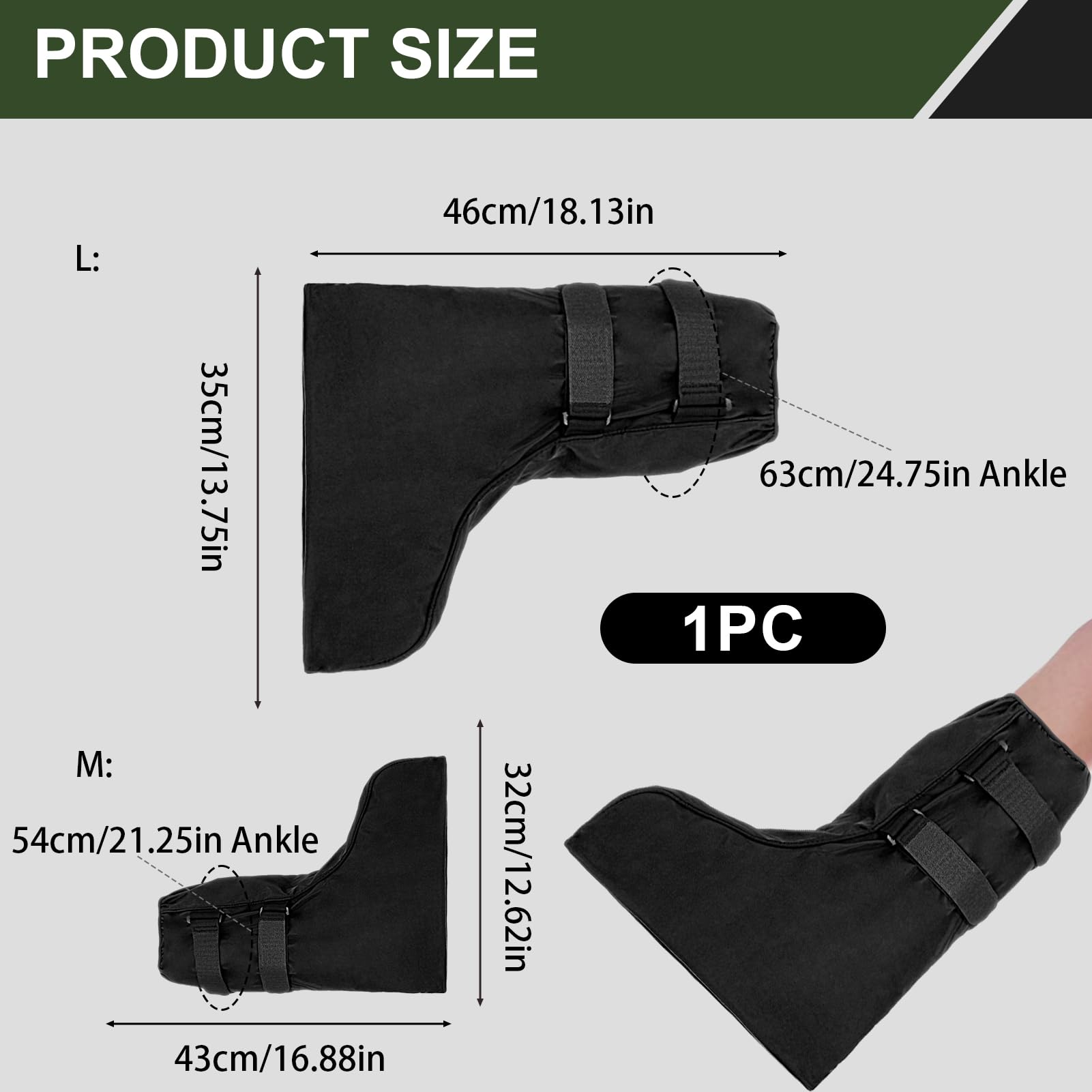 Couvre-bottes médicales imperméables Air Cam Walker Bottes de fracture Bottes orthopédiques médicales pour pied et entorse à la cheville (M)