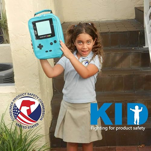 Miniatura 7 de Gameboy - Bolsa de piel para el almuerzo para la escuela y el viaje para niños y niñas verde