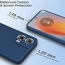 Pikkme Back Cover for Motorola Moto Edge 50 Fusion 5G / Motorola Moto G96 5G | Slim Soft Matte Silicone Cover with Camera Protection & Shockproof Bumper Case (Blue) gallery image