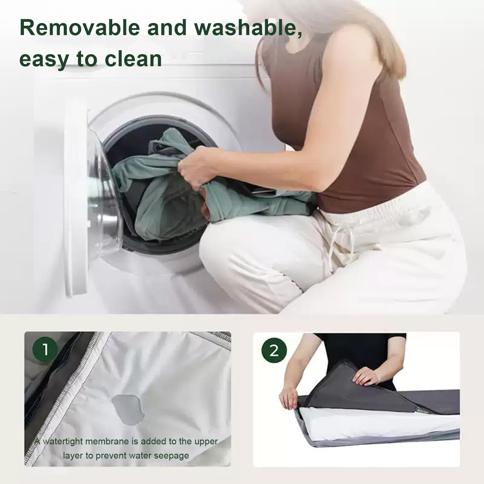 Cuccia per Cani Ortopedico, Letto per Cani Sfoderabile E Lavabile,Materassino per Cani con Base Antiscivolo, Cuscino Cane Impermeabile,Marrone,XL