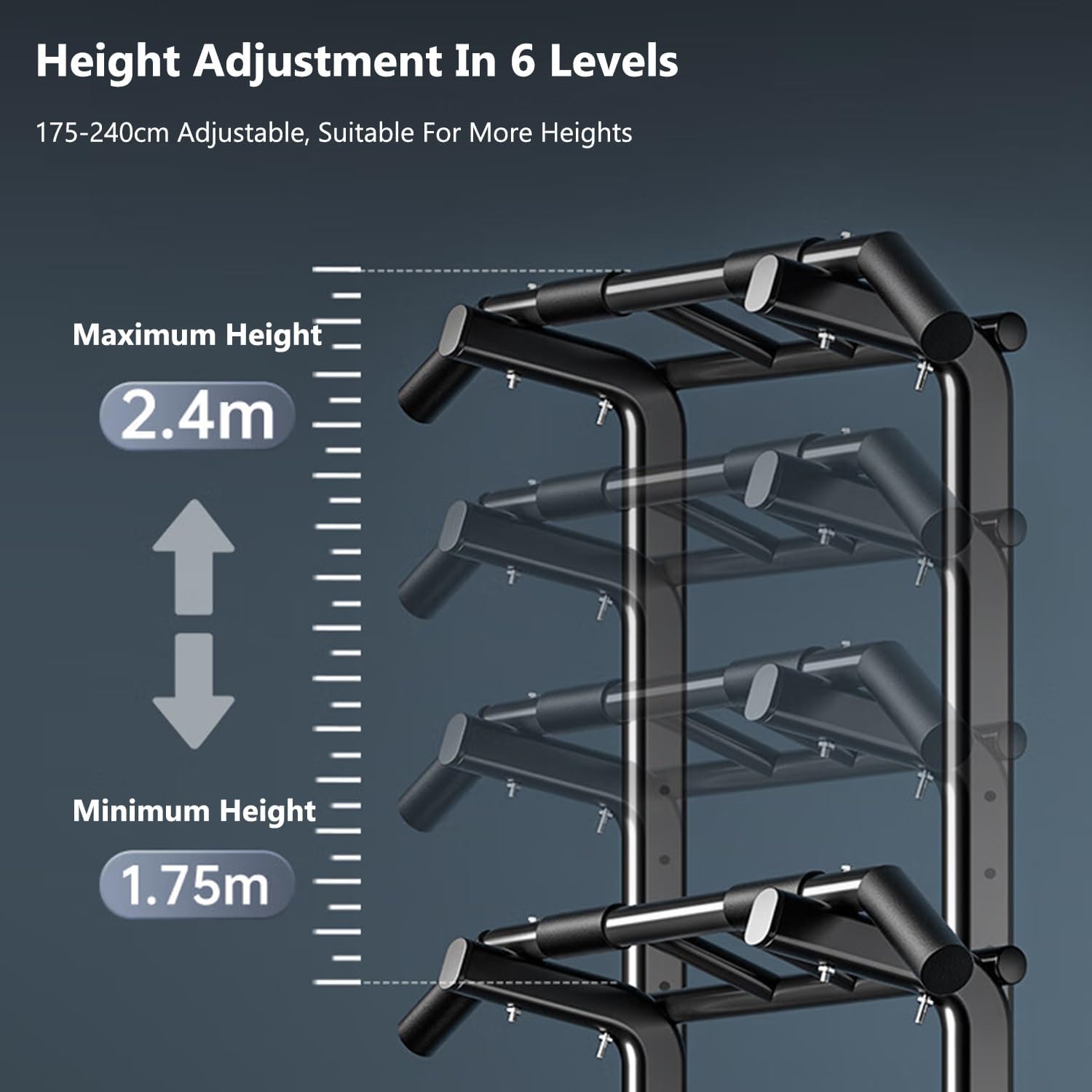 Power Tower, Pull Up Station For home Multi-function Strength Training Workout Equipment with Pull Up Bar and Dip Bar Max Load 660lbs