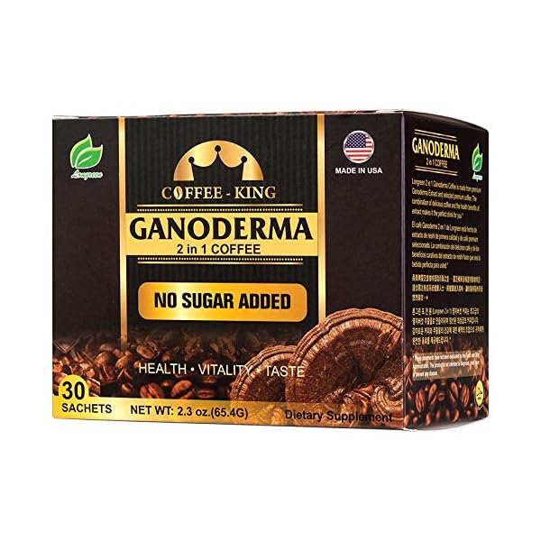 Ganoderma Reishi Coffee Mix, Instant 2in1 Mushroom Coffee with All Natural Ganoderma Lucidum