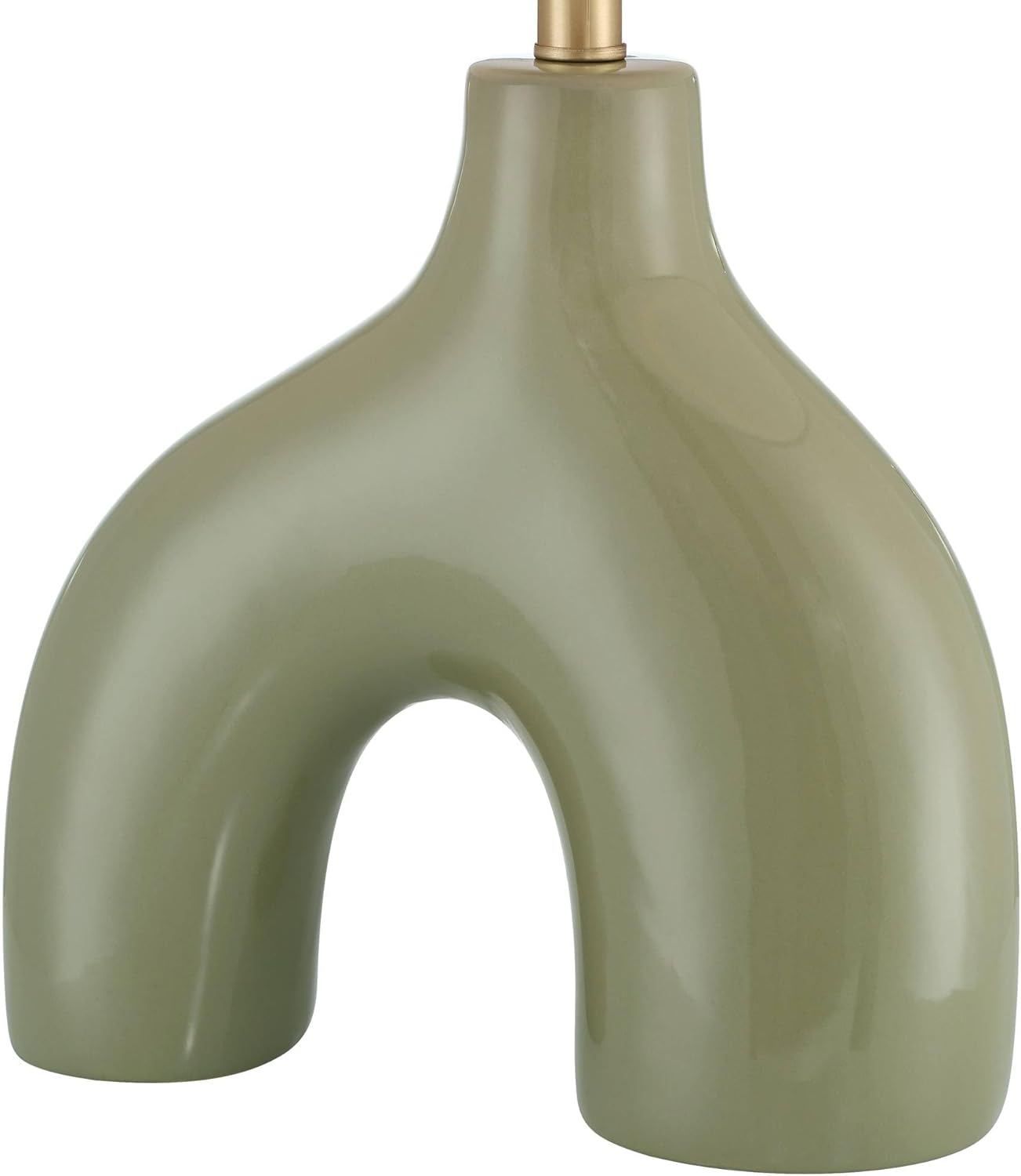 360 Lighting Lyrah 25" High Mid Century Modern 3-Way Table Lamp Green Glaze Finish Ceramic Single Fabric White Shade Living Room Bedroom Bedside Nightstand House Office Home Reading Kitchen Entryway