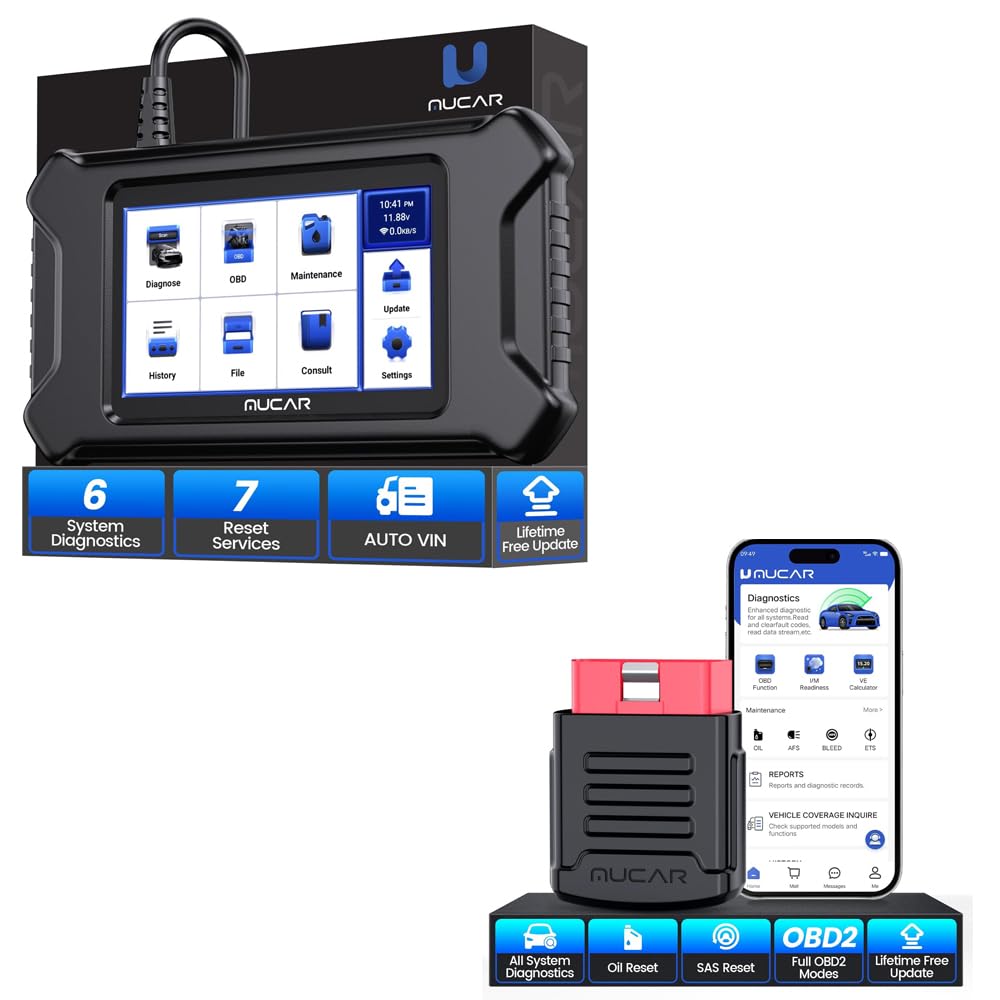 Amazon.com: MUCAR OBD2 Scanner with 6 Systems 7 Reset Services ...