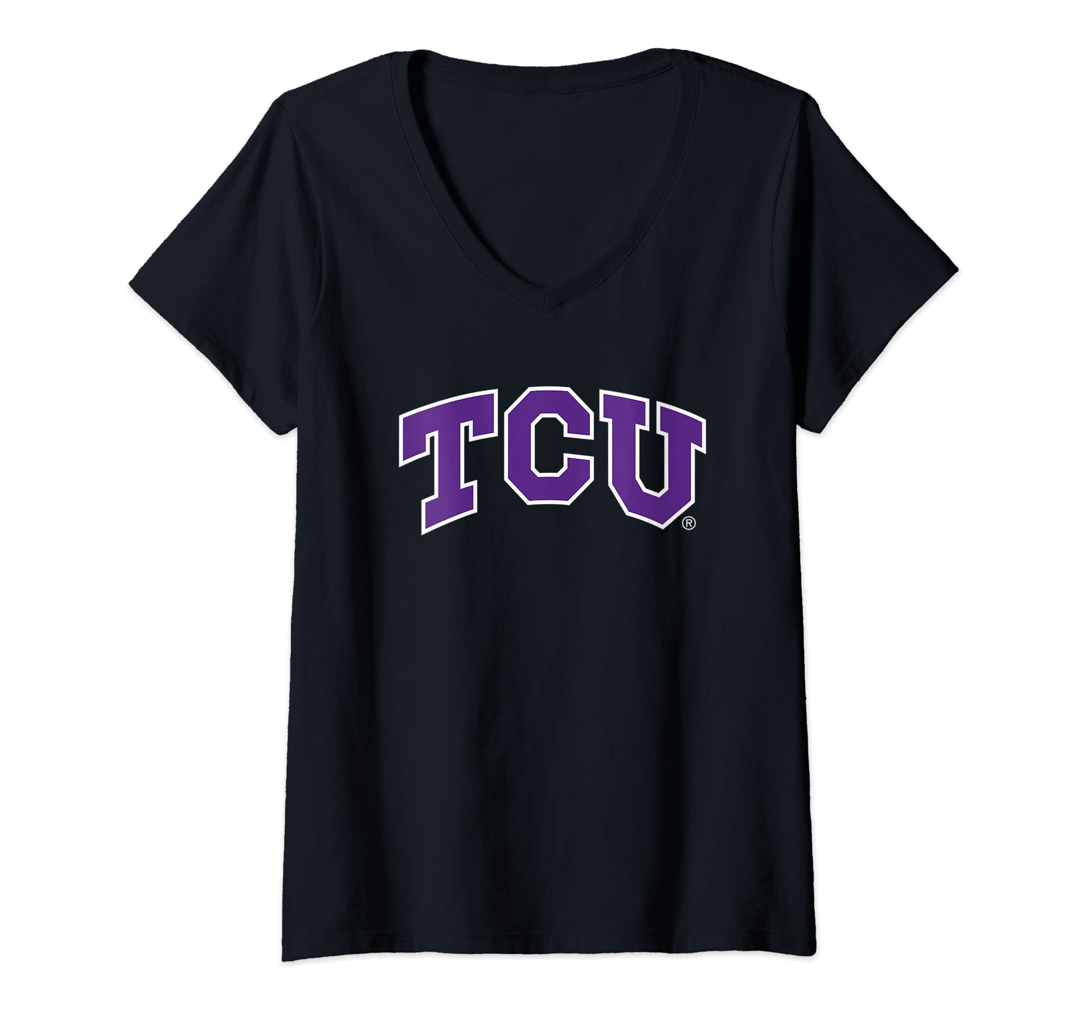 Elite AuthenticsWomens TCU Horned Frogs Exact Officially Licensed V-Neck T-Shirt