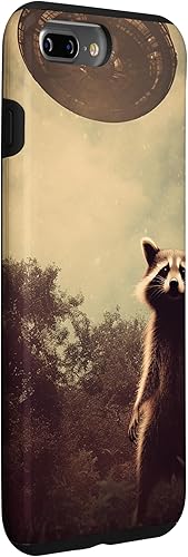 Vista 21 de iPhone 13 Pro Max Vintage alien raccoon UFO Alien Case