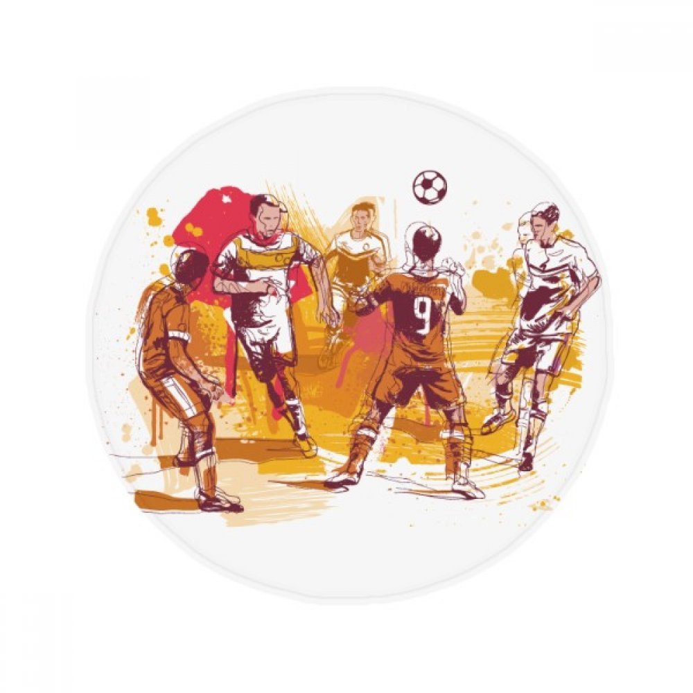 Tapis de football rond 80 cm antidérapant avec finitions soignées pour sol de salon et cuisine