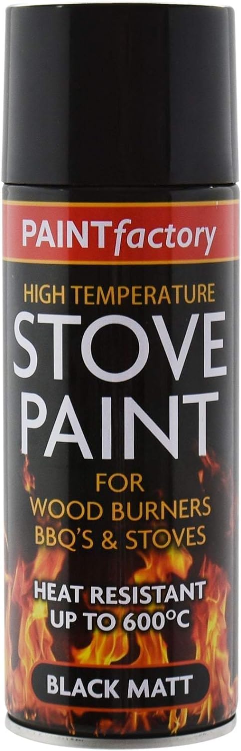 PEBBLE HUG Black Stove Paint, Heat Resistant Coal Black Spray Paint, Matt Black Spray paint for BBQ Grills, Firepits, Excellent Coverage and heat Resistant (400 ML) (Pack of 1)