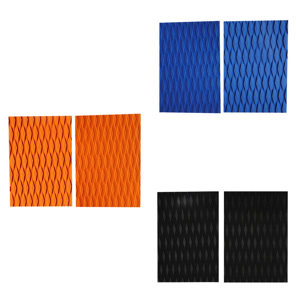 CALANDIS® 2 Pieces EVA Traction Pad Surf SUP Deck Grip for Surfboard Kiteboard Orange