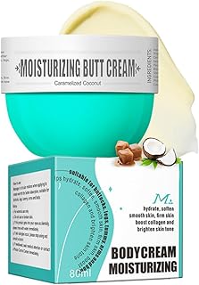 Body Thigh Butt Firming Cream, Moisturizing Body Skin Repair- Fast Absorbing, Non-Tacky, Light Creamy Texture Smoothening Butt Cream for Women, 80ml (#3 Caramelized Coconut Aroma)