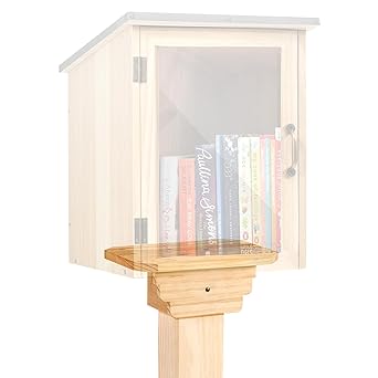 LittleLibraryMount,11x8x4inchesLittleLibraryBoxBracketHolderwithPre-DrilledHoles&GroovedTop&Screws,Fits4x4Post,EasyInstallationforNeighborhoodSchoolCommunityBookSharingBox
