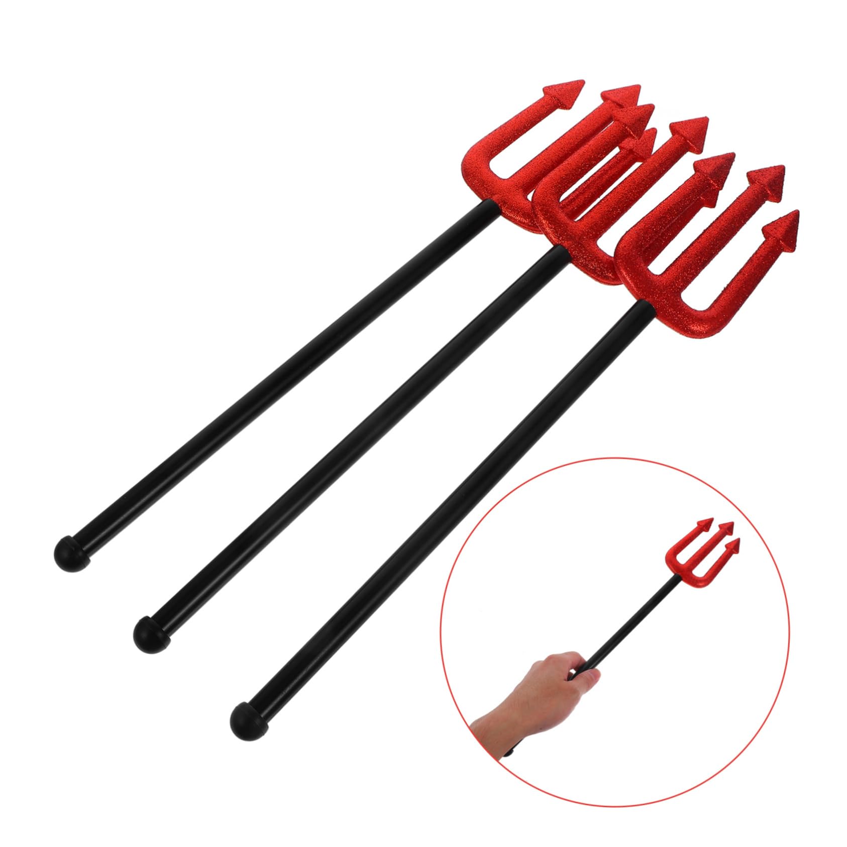 Forchetto Del Diavolo Per Halloween | Accessorio Costume Rosso | Decorazione Festa E Fotografia - Foto 11