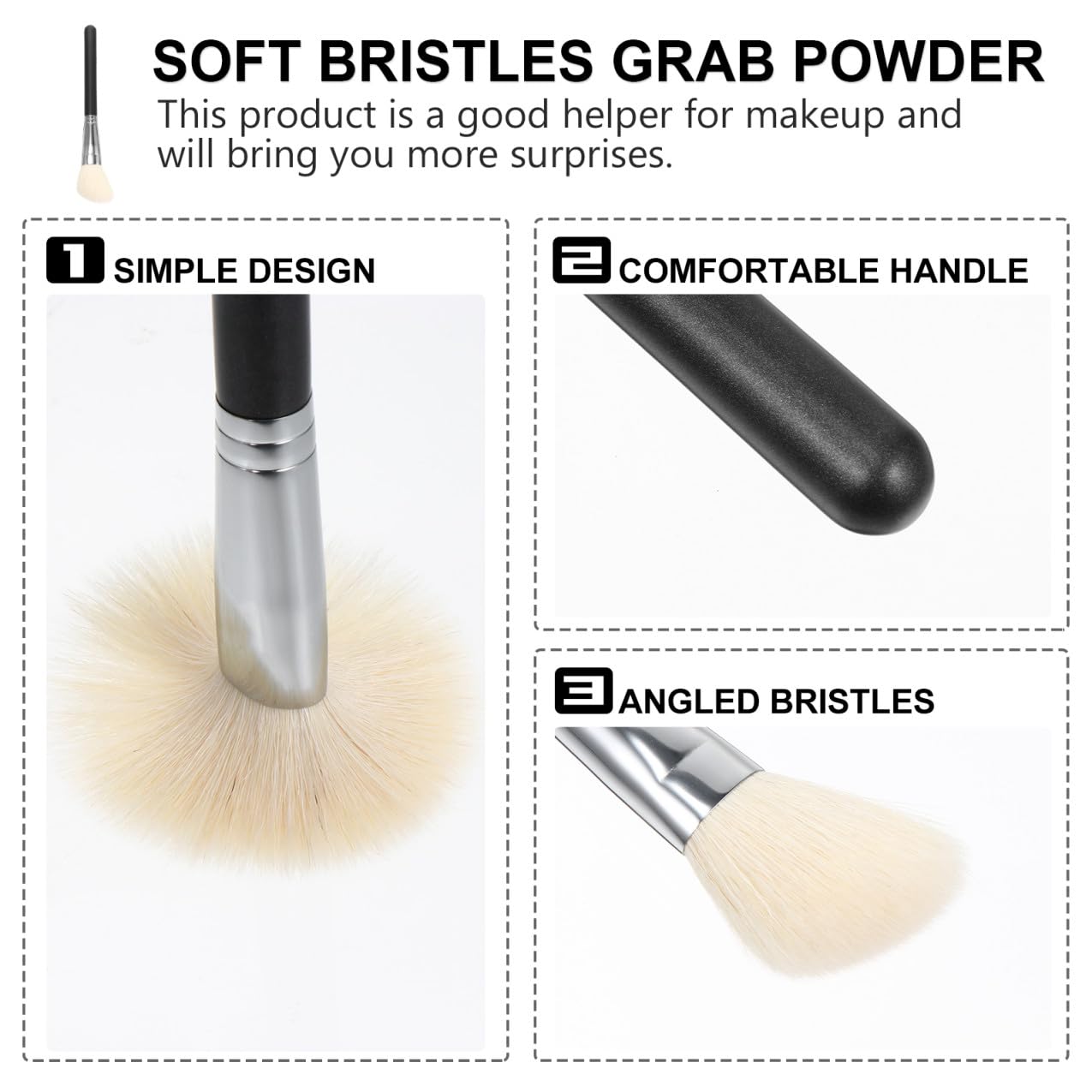 1pc Beauty Makeup Tool Concealer Nose Shadow Blusher and Foundation Brush for Professional and Home Use Soft Bristles for Makeup Application