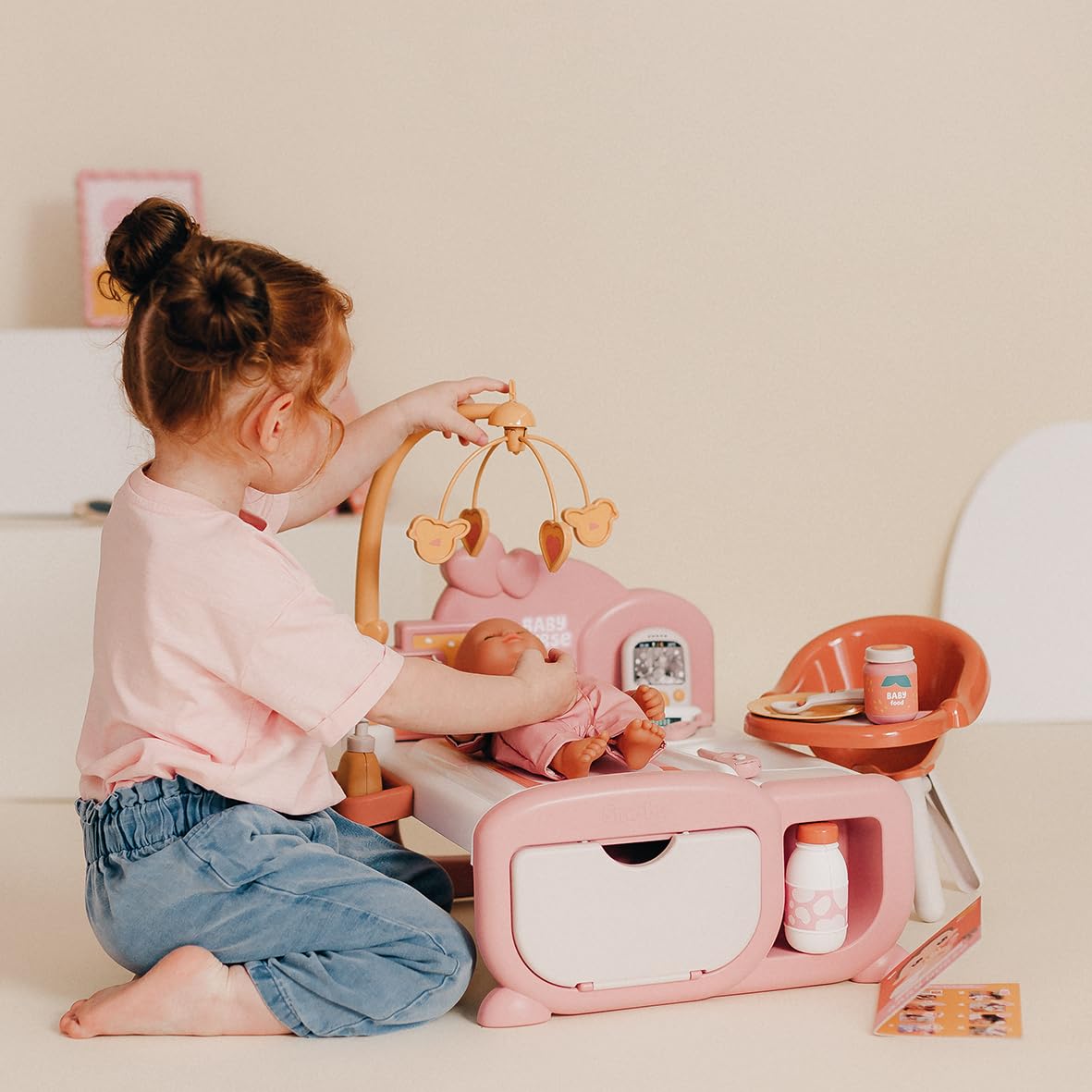 Smoby Baby Nurse Cocoon Nursery per neonati 42 cm accessori gioco materiale riciclato 3+ Francia