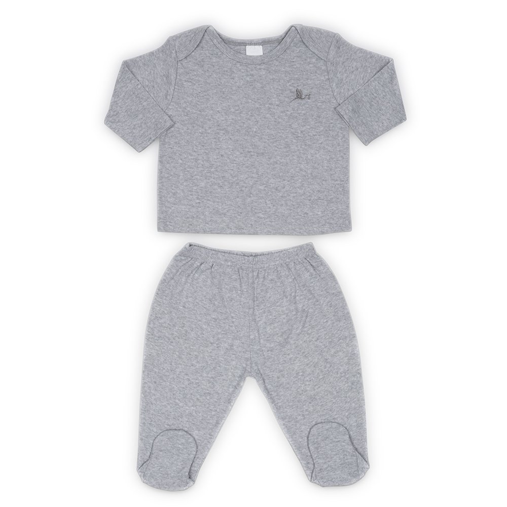Canastilla Bebe Recien Nacido Personalizada | Cesta Regalos para Bebes Recien Nacidos Premium | Manta Bordada | 3 a 6 Meses (Gris) | BebeDeParis
