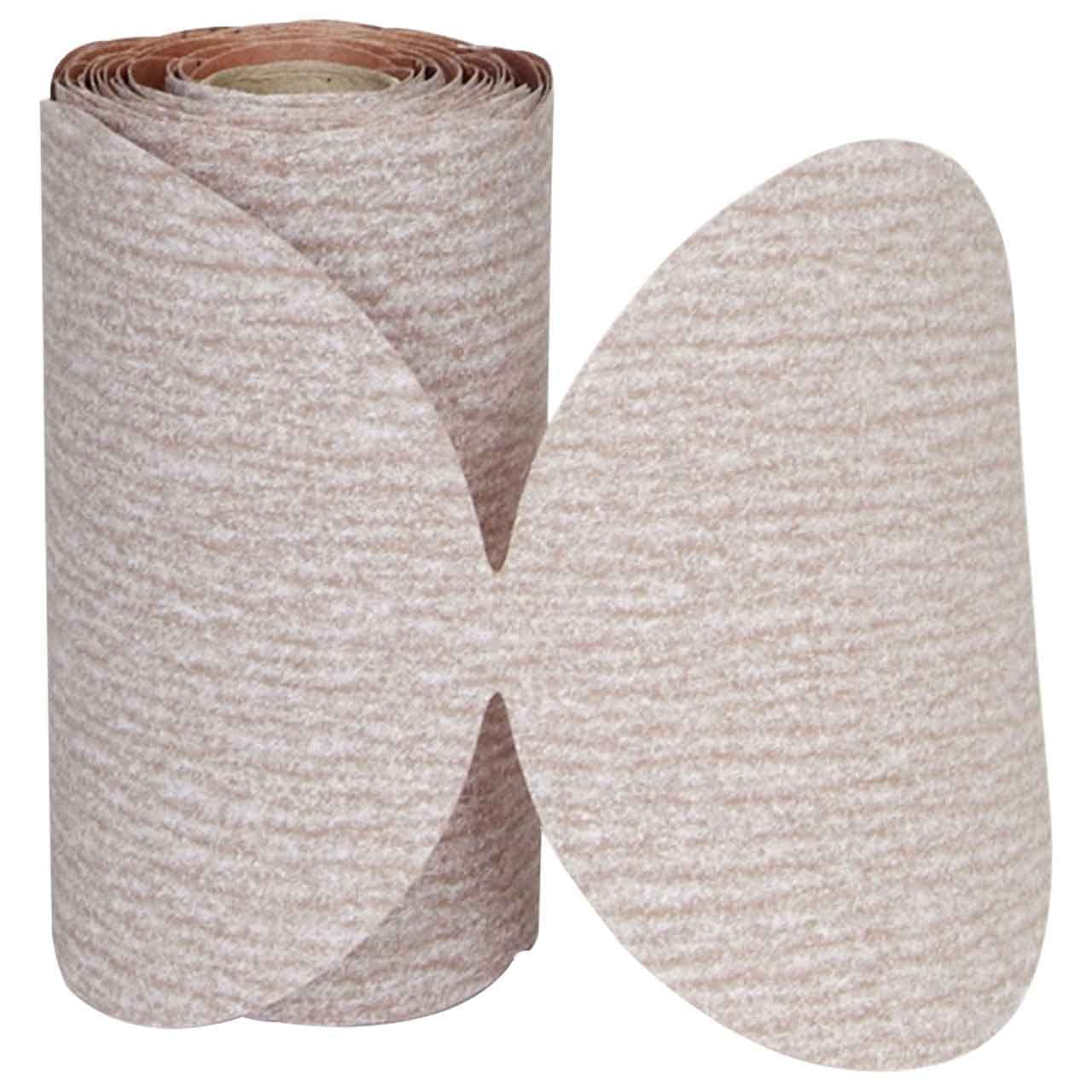 Norton 66261131479 6 in. A2750P No-Fil Aluminum Oxide Paper PSA Discs Roll, Medium, P120 Grit, 6 Pack