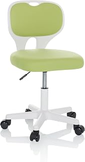 hjh OFFICE Silla de Escritorio KIDDY Top W Infantil de Tela Silla giratoria, Crece con el niño, Verde, 736427