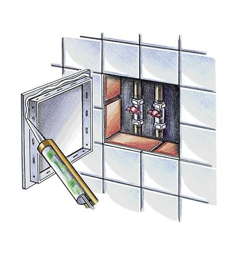 EVECS Revisionsklappe mit Griff, Revisionstür, Zugangstür 40 x 50 cm, weiß