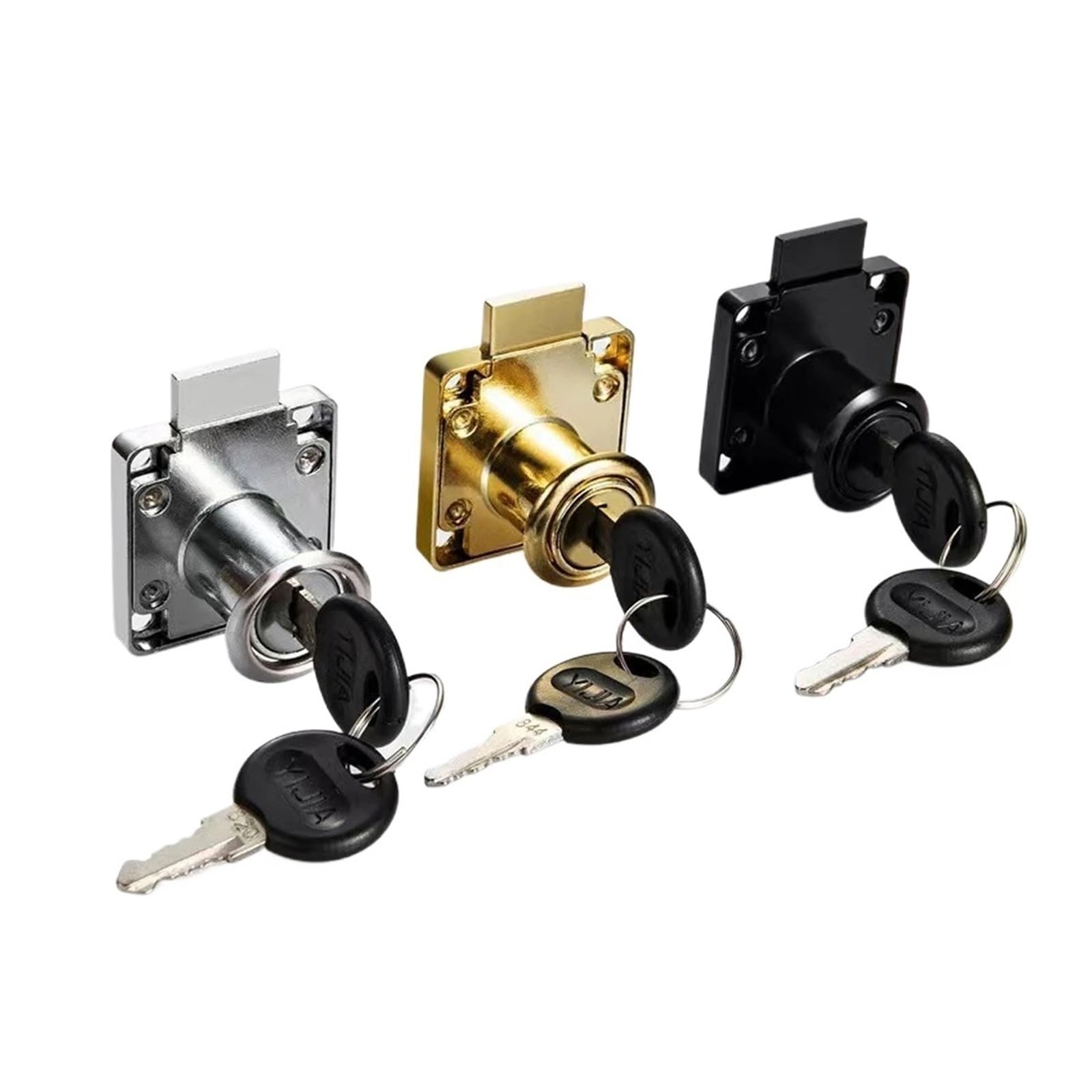 Kjbdqqh Black-Style1 Cam Lock Desk Drawer Lock Wardrobe Locks Cabinet Furniture Cam For Cupboard(Black-Style1)
