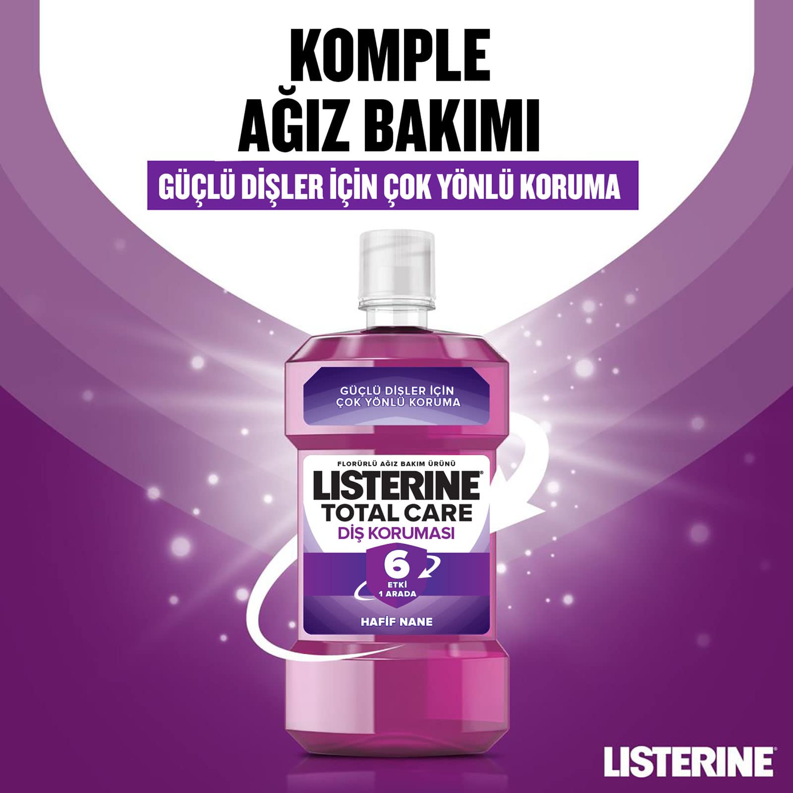 Listerine Total Care Diş Koruması 6 Etki 1 Arada Ağız Bakım Suyu 500 Ml