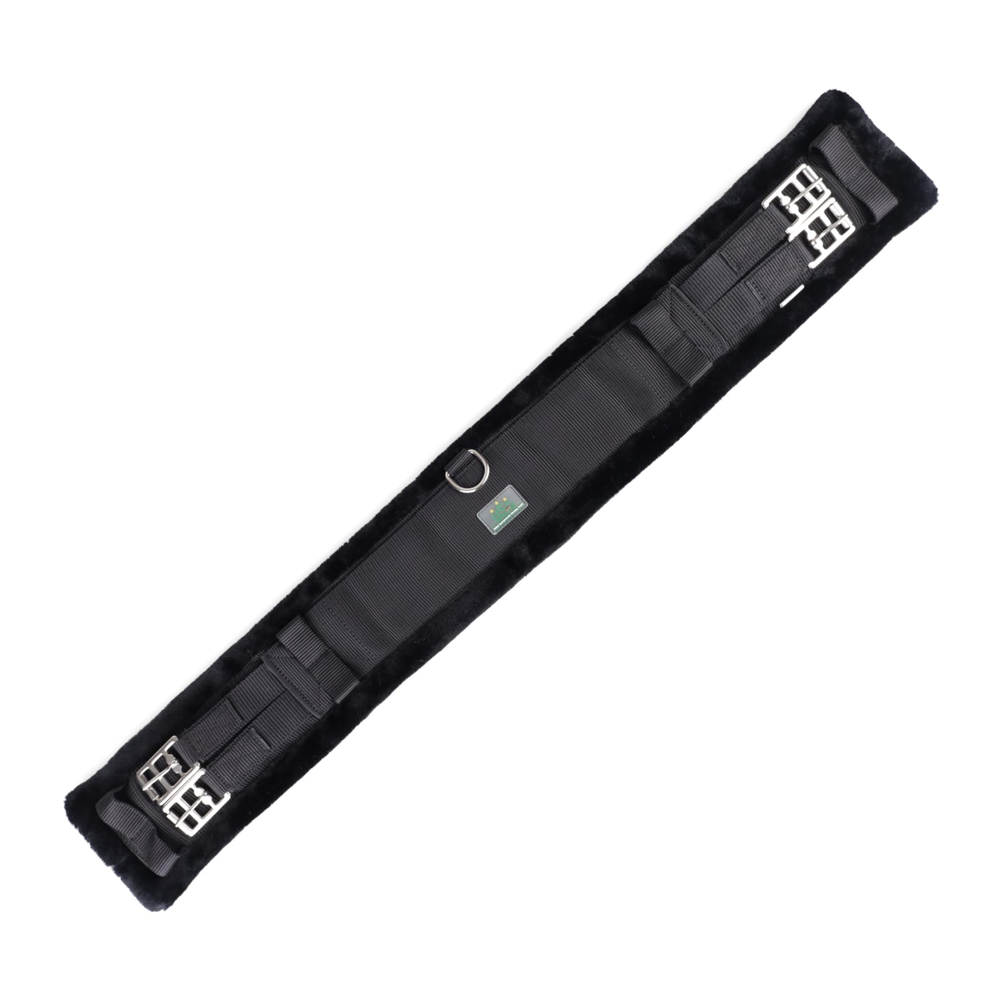 USG Sottopancia Corto in Nylon con Imbottitura in Pelliccia Sintetica, Nero/Nero, 45 cm