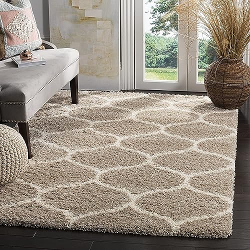 Image of Carpet Mahal Presence Gorgeous Design of Super Soft Shaggy Carpet for Living Room, Bedroom, Hall and Anywhere in Home. [9x9 feet] Round.