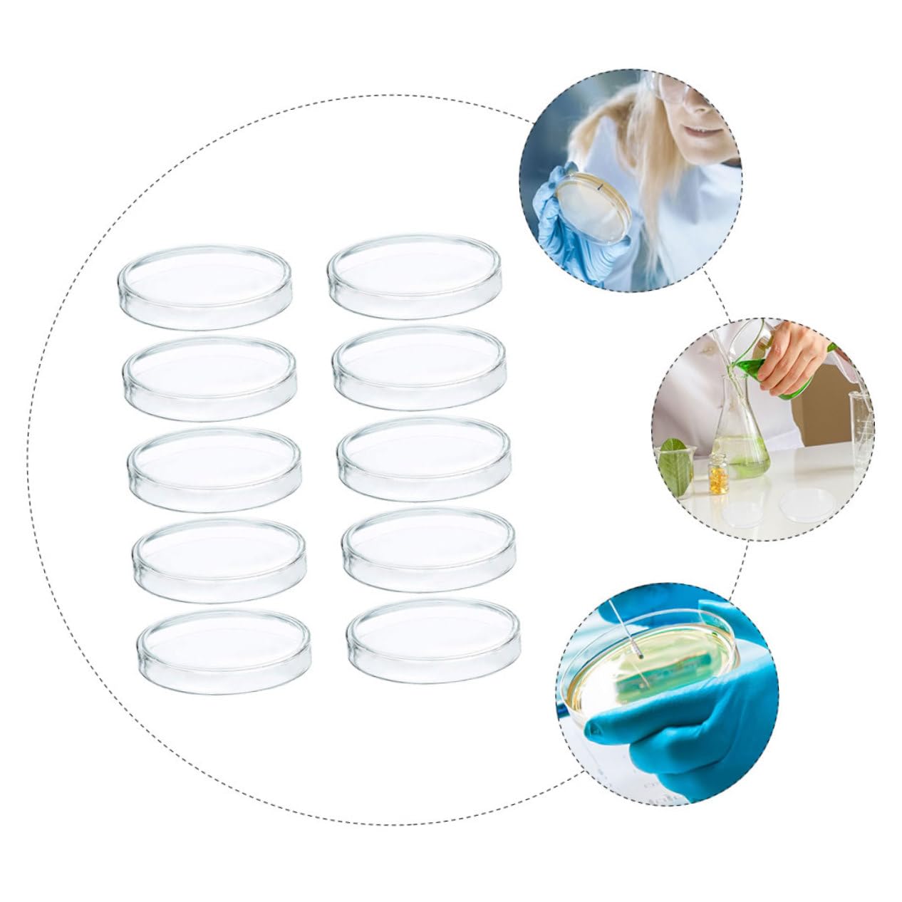 Cabilock 3sets Square Petri Dishes Lid Agar Plates for Mushrooms Tissue Culture Plate Lids Lab Equipment 10pcs*3