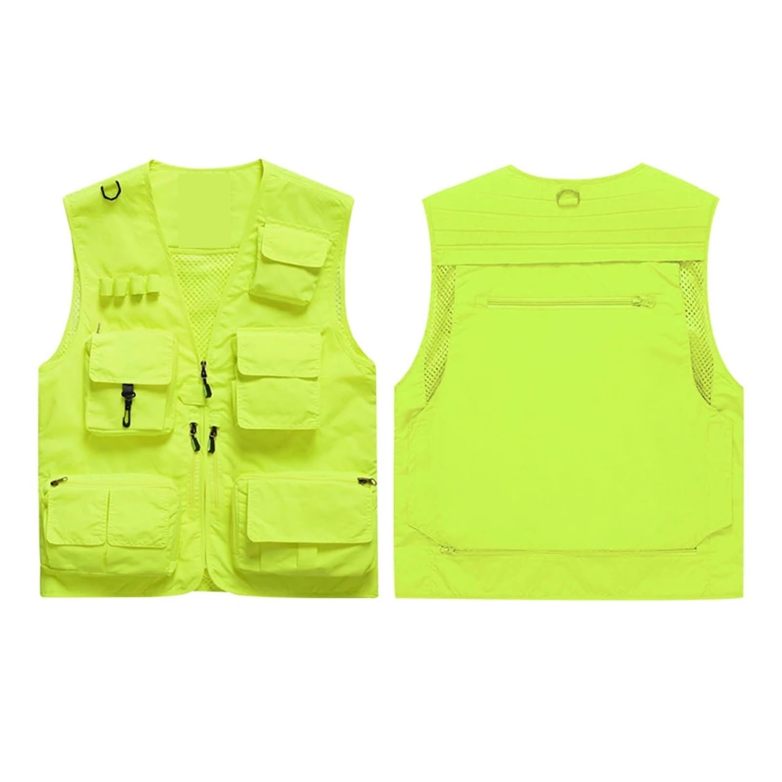 1 chaleco de seguridad de alta visibilidad con múltiples bolsillos, chaqueta de trabajo reflectante for emergencias, voluntarios, construcción y trabajo al aire libre(Type 2-Yellow,6XL)