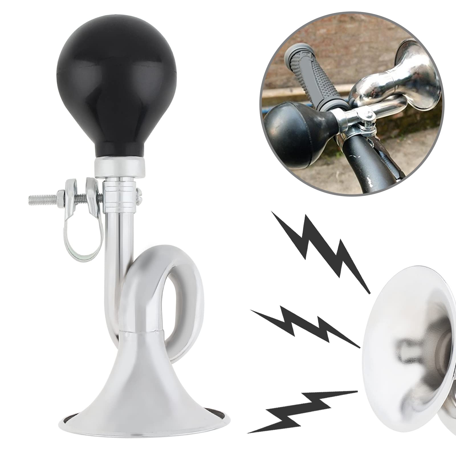 Retro Metal Bicycle Bugle Horn 22mm MTB Mountain Bike Road Bike Vintage