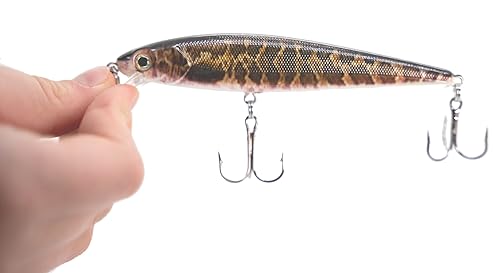 4" Major Minnow Floating Jerkbait Bass Fishing Lure Bait Life-Like