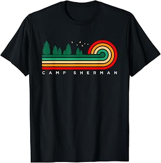 Evergreen Vintage Stripes Camp Sherman, Oregon T-Shirt
