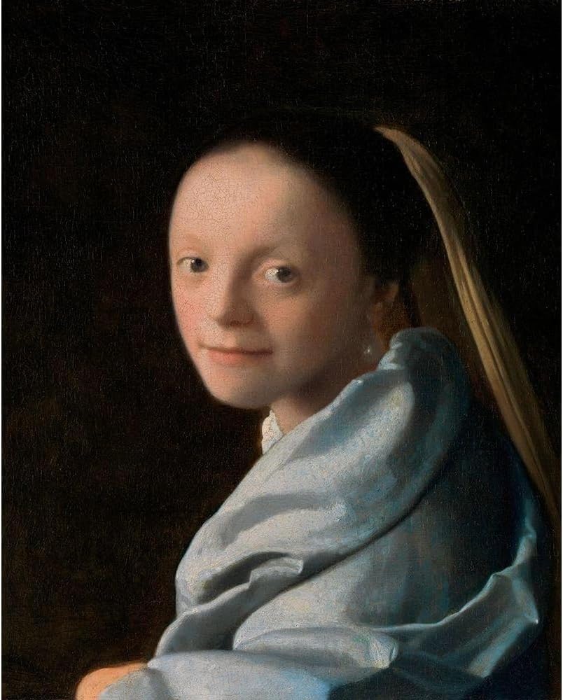 ArtDirect Study of a Young Woman Unframed Art Print Giclee Poster by Vermeer, Johannes - Ready for Framing with Customization Sizes 8x10, 11x14, 16x20, 24x30, 36x45, and 48x60 Inches