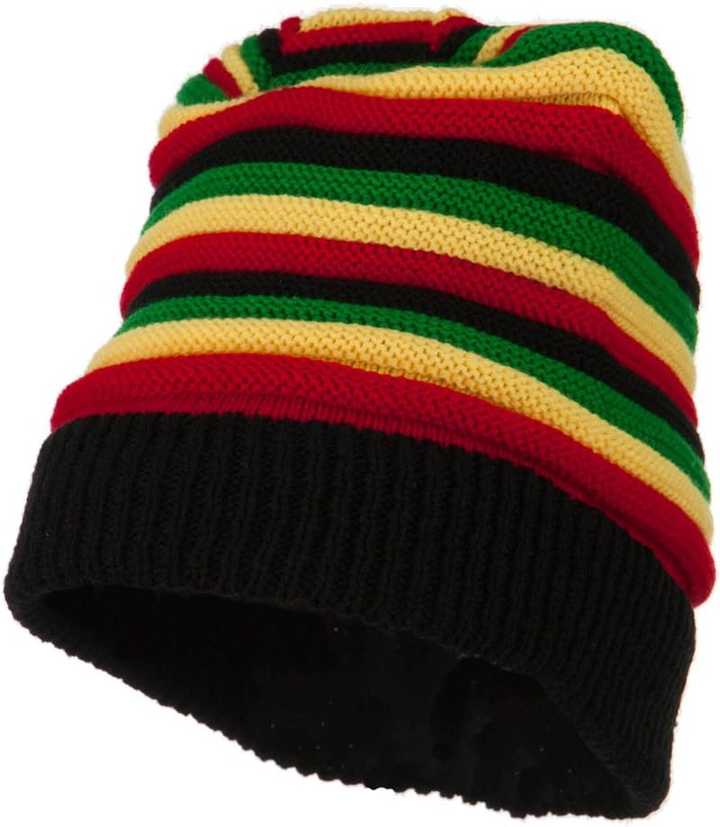Rasta/NYENew Rasta Deep Shell Beanie - Black