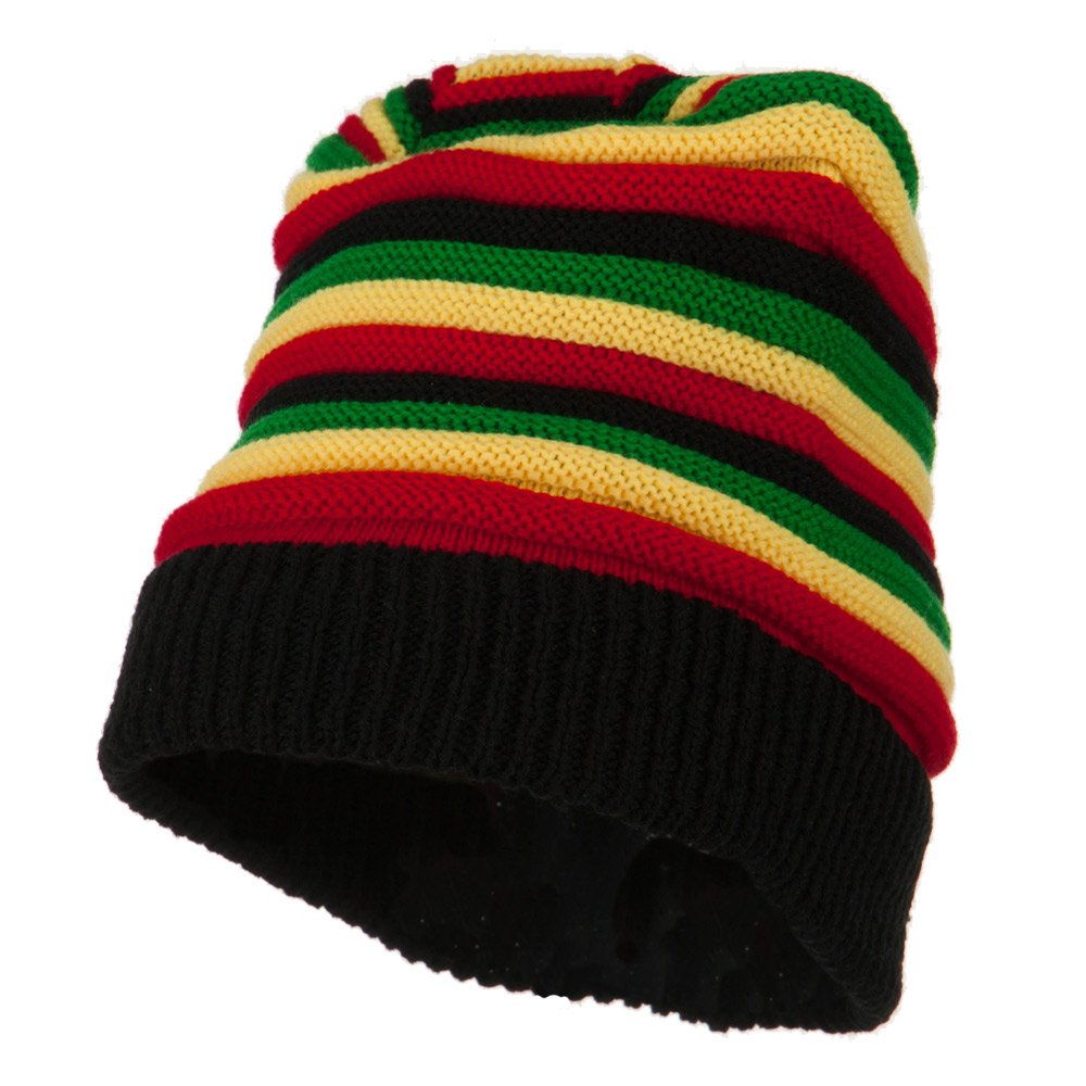 Rasta/NYENew Rasta Deep Shell Beanie - Black