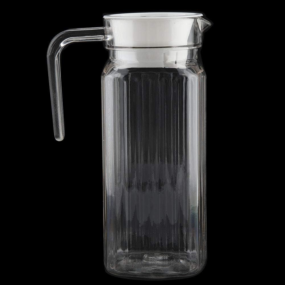 Small Plastic Pitcher With Lid,Tcher Kids Milk Jug,500ML Acrylic Transparent Bottle,Striped Water Ice Cold Jug With Lid For Bar Home - Image 6