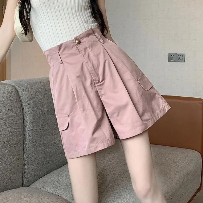 Japanese Style Cargo Shorts for Women High Waist Women Short Pants